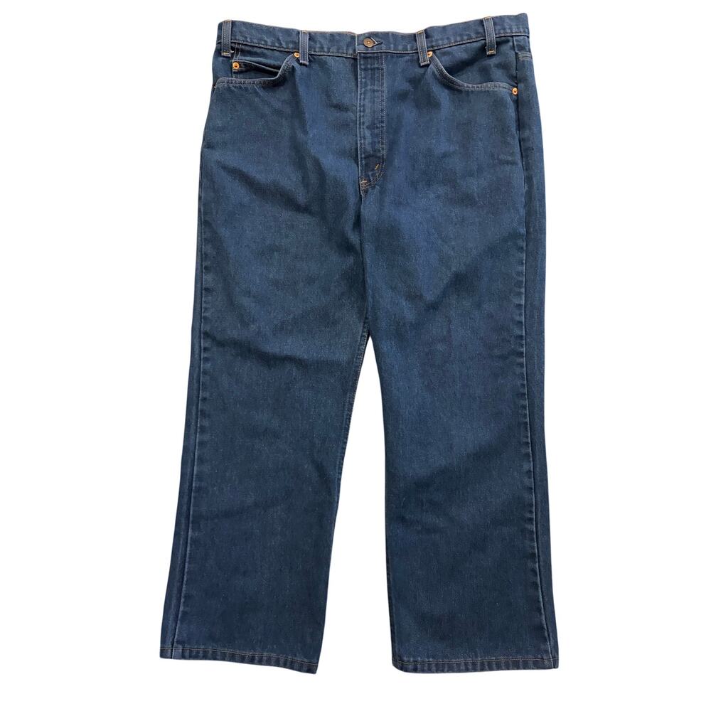Vintage Levi Strauss Orange Tab Jeans W40 L32 USA Made 70s Dark Wash Mens Denim!